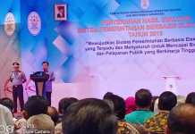 Bupati Tulangbawang Hj. Winarti SE MH, Hadiri Penerapan Sistem Pemerintahan Berbasis Elektronik (e-government)