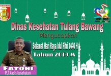 Dinas Kesehatan Kabupaten Tulang Bawang Mengucapkan