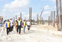 Bupati Tubaba Tinjau Progres Pembangunan Pasar Modern