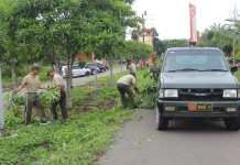 Jumat Bersih Kodim 0426 Bersihkan Stadion Tiuh Tohou Tulang Bawang