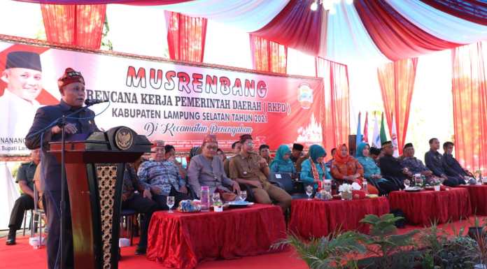 Plt Bupati Lampung Selatan,Membuka Musrenbang