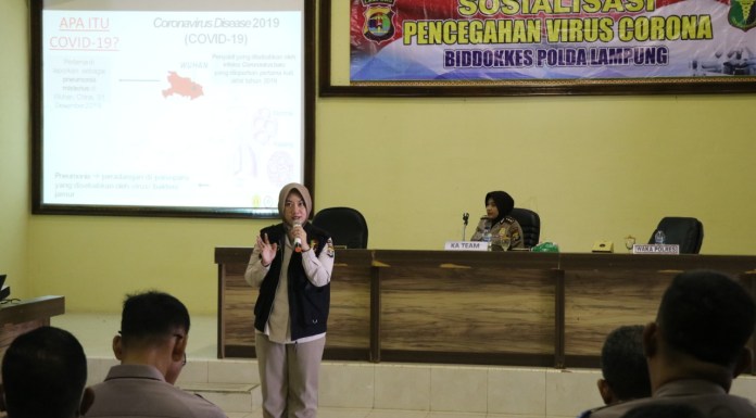 Apa Itu Virus Corona ? Ini Penjelasan Biddokes Polda Lampung Kepada Personel Polres Tulang Bawang