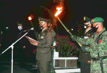 Dandim 0426 Tulang Bawang Menjadi Irup Apel Kehormatan dan Renungan Suci HUT RI Ke 75