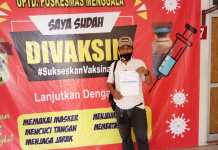 PWI Tulang Bawang Lakukan Vaksinasi Pertama Bagi 22 Wartawan.