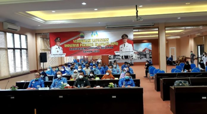 Pemkab Lamsel Ikuti Verifikasi Lapangan PUG Secara Online