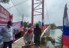 Hj Winarti, Resmikan Langsung Jembatan Gantung Merah Putih