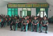 Denkesyah Lampung Sosialisasikan (PHBS) di Makodim 0422/LB