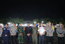 Kapolres Mesuji Bersama Forkopimda Meninjau Alun Alun Simpang Pematang Menjelang Malam Pergantian Tahun 2024