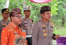 Kapolres Mesuji Meninjau Menghadiri Perayaan melasti Umat Hindu, Hari Raya Nyepi Tahun Baru Saka 1946 Tahun 2024